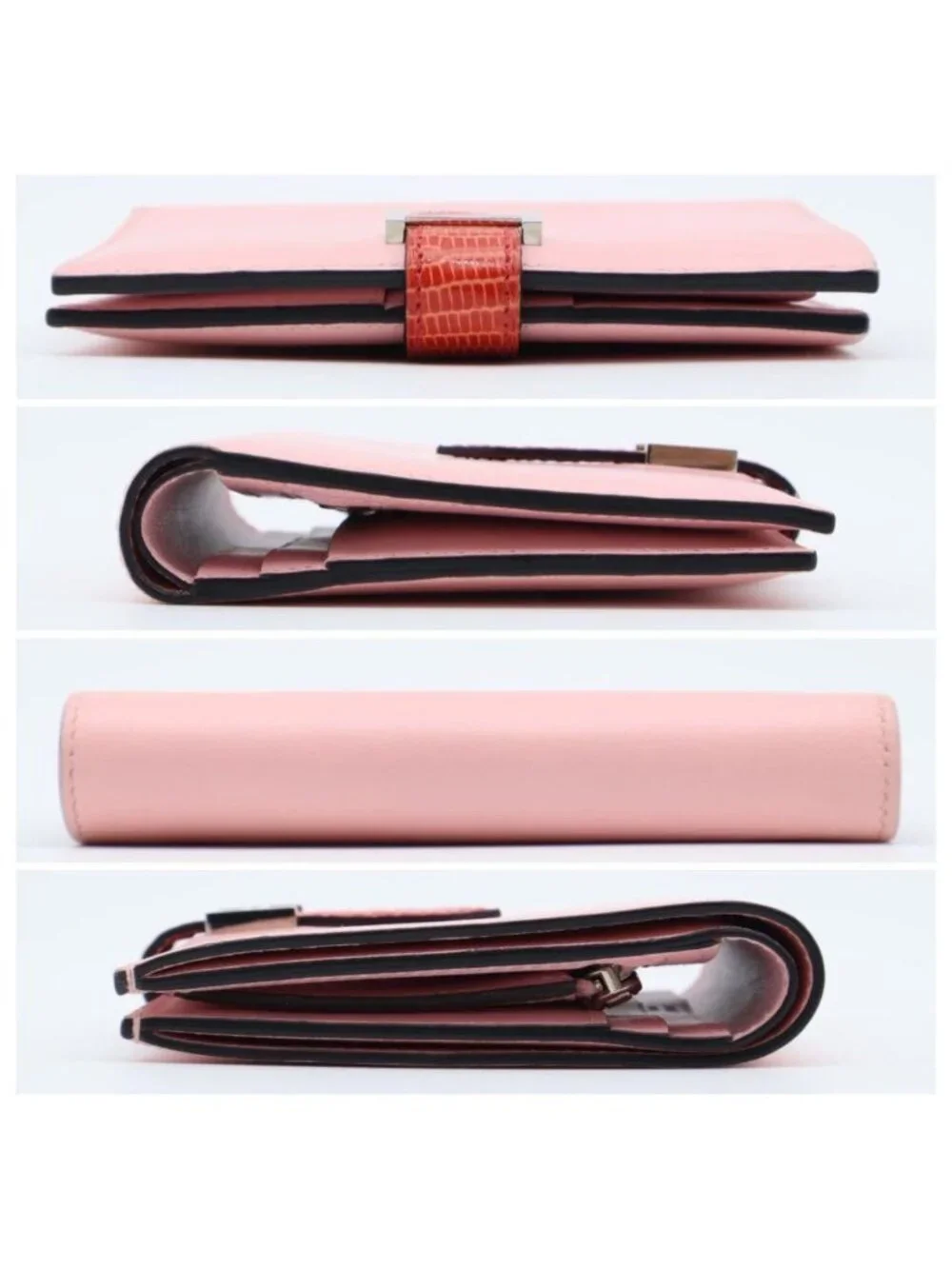 Hermes Bearn Compact Touch Pink Bifold Wallet